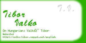 tibor valko business card